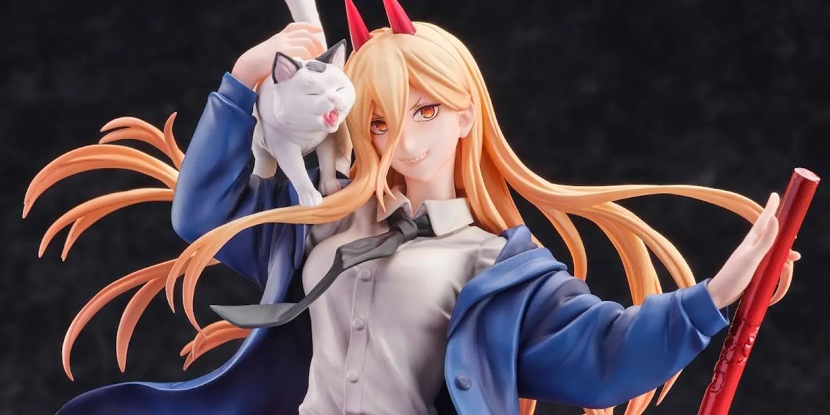 Chainsaw Man Statuette 1/7 1/7 Power & Meowy 28 Cm