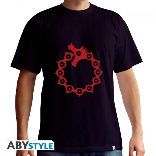 The Seven Deadly Sins Tshirt Emblems Homme Mc Black L