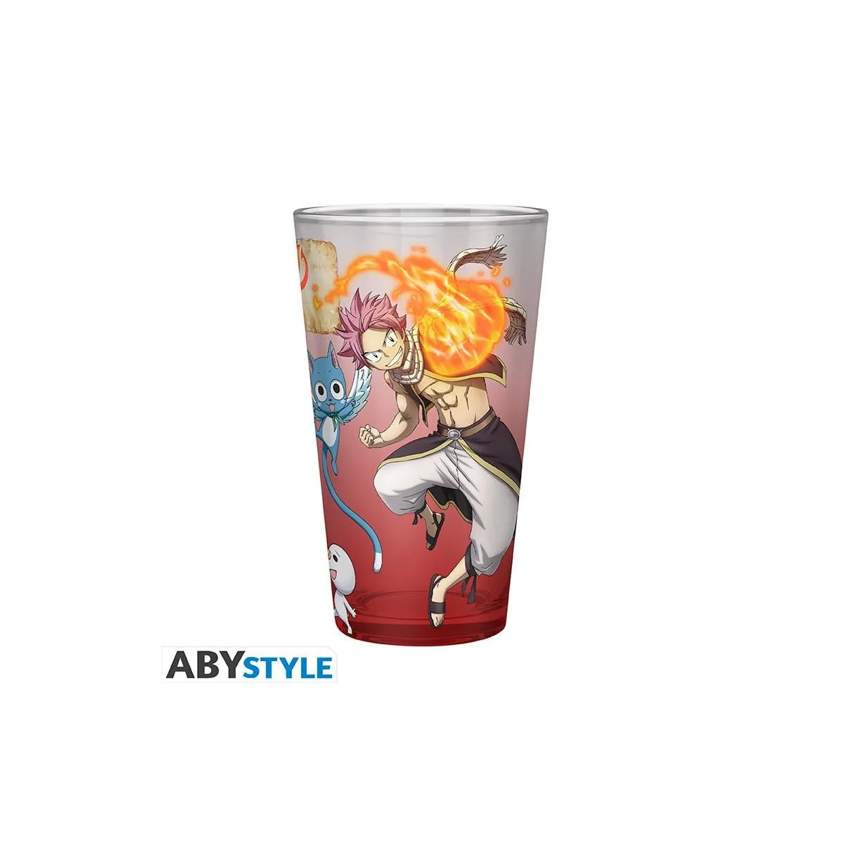 Fairy Tail - Verre XXL - 400 Ml - Natsu, Lucy, Happy & Plue S7 - X2 Fairy Tail - Verre XXL - 400 Ml - Natsu, Lucy, Happy & Plue S7 - X2