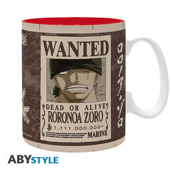One Piece - Mug - 460 Ml - "zoro Wanted" - Subli - Boite X2 One Piece - Mug - 460 Ml - "zoro Wanted" - Subli - Boite X2