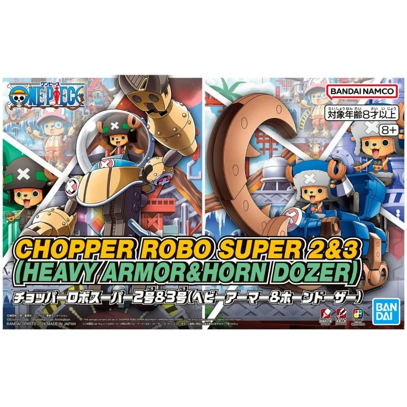 One Piece Chopper Robo Super Vol.02 Heavy Armor & Vol 3 Horn Dozer