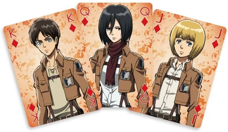 Attack On Titan Playing Cards French Hand 52 Cartes Attack On Titan Playing Cards French Hand 52 Cartes