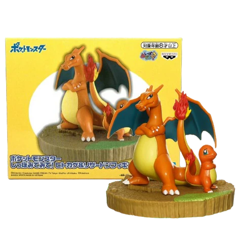 Pokemon Shippo Mitemite! Charmander & Charizard Figure