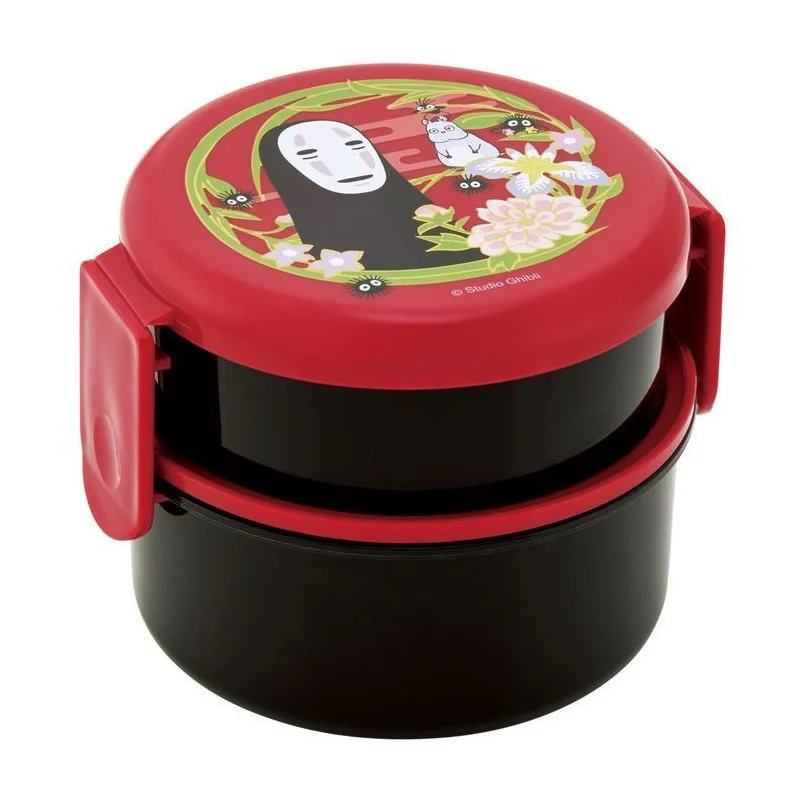 Bento Rond Deux Parties No Face Rouge Fonce - Le Voyage De Chihiro
