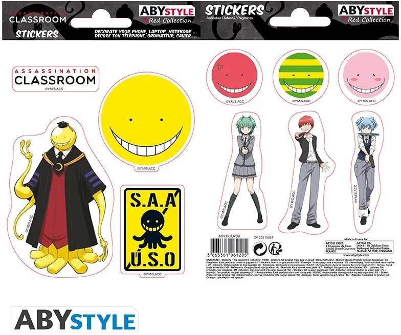 Assassination Classroom - Stickers - 16x11cm/ 2 Planches - Koro
