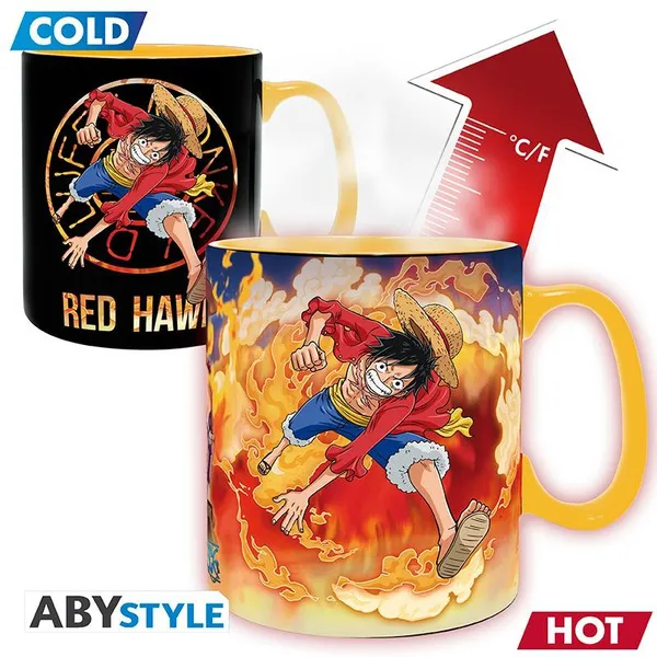 One Piece - Mug Heat Change - 460 Ml - Luffy & Sabo One Piece - Mug Heat Change - 460 Ml - Luffy & Sabo