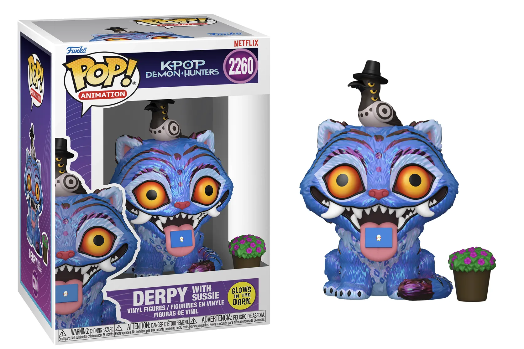 Kpop Demon Hunters Pop! Animation Vinyl Figurine Tiger W/bird