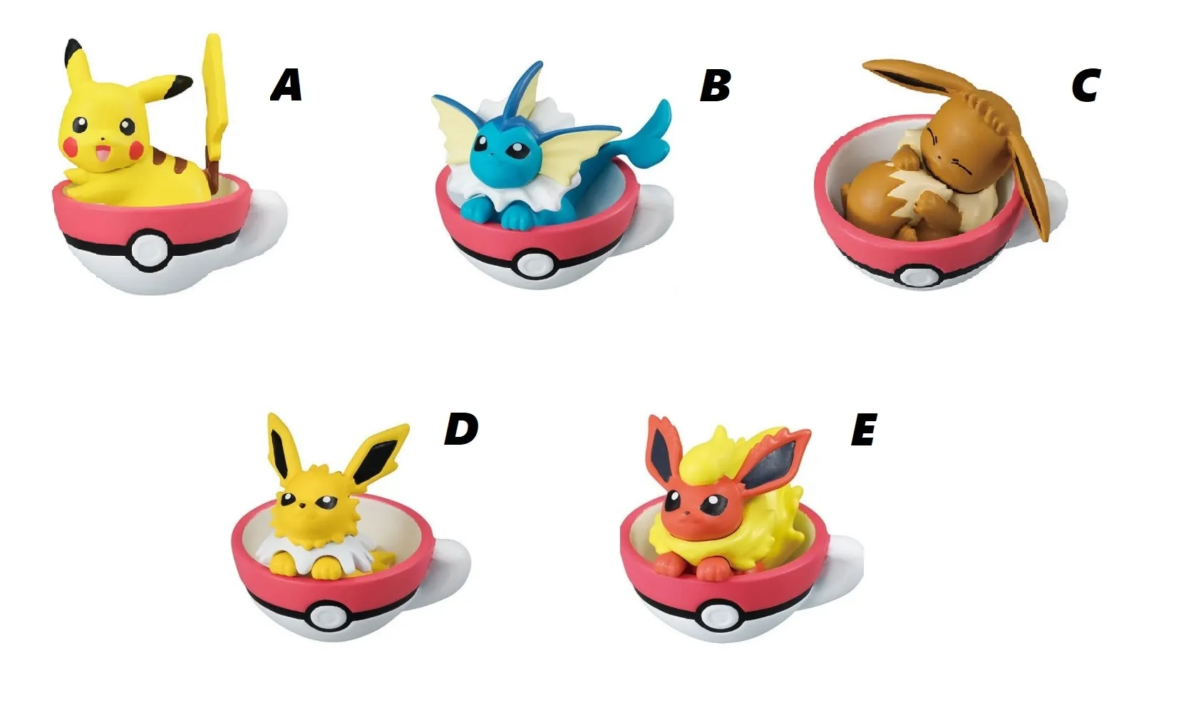 Pokemon Pokemon Teacup Time Mascot 5 Collection Complete Pokemon Pokemon Teacup Time Mascot 5 Collection Complete