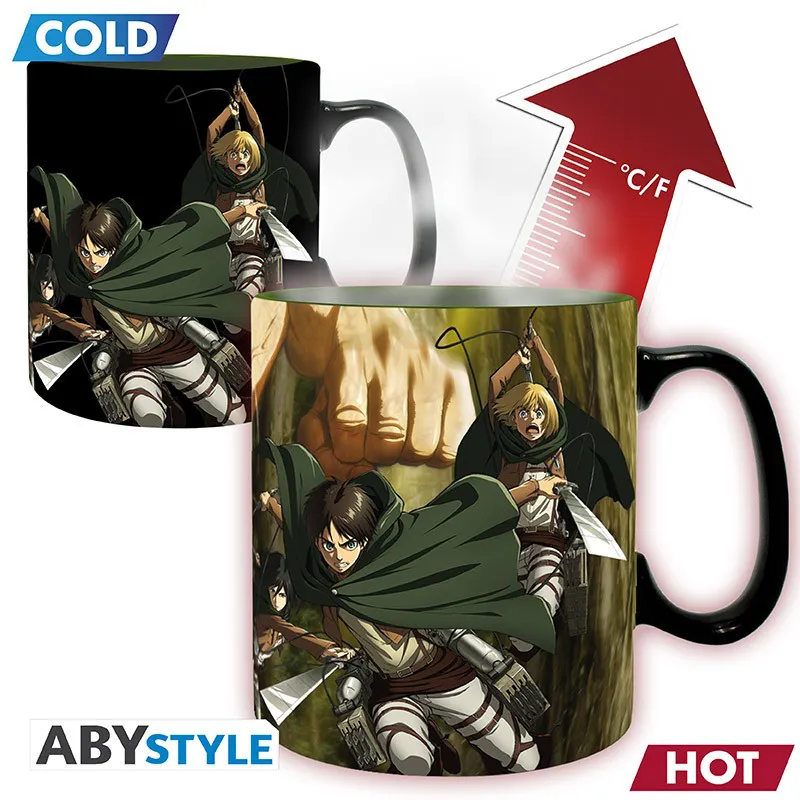 Attack On Titan Mug Heat Change 460 Ml Titan Eren S3