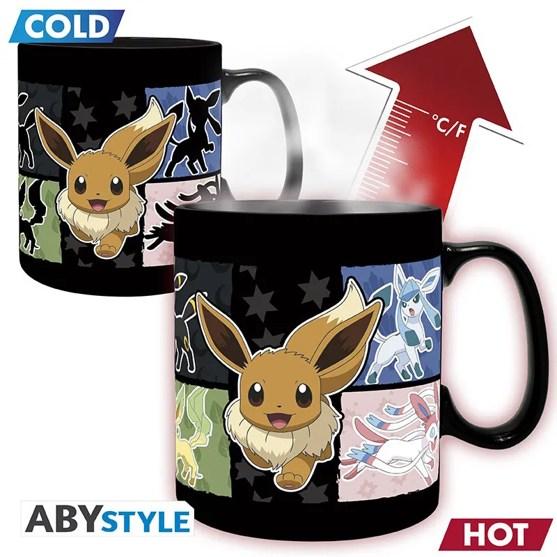 Pokemon Mug Heat Change 460 Ml Évoli Boite Carton