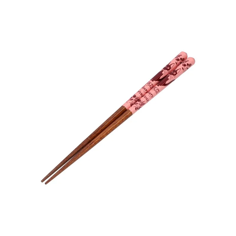 Baguettes Laquees 21cm Esquisses Rose - Kiki La Petite Sorciere