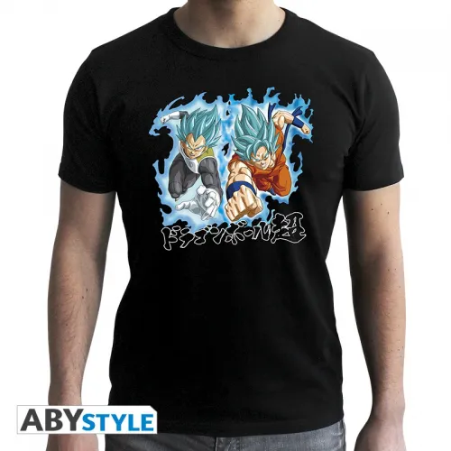 Dragon Ball Super - Tshirt "goku & Vegeta" Homme Mc Black - New Fit -xxl