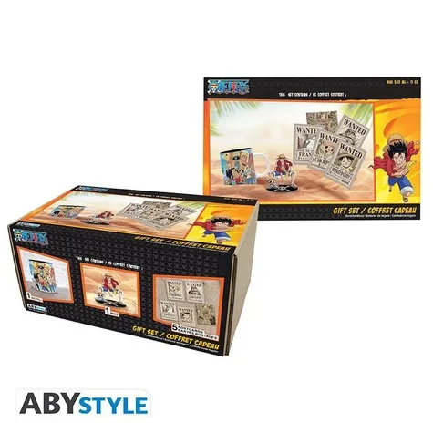 One Piece Pack Mug 320ml & Acryl & Cartes Postales Luffy