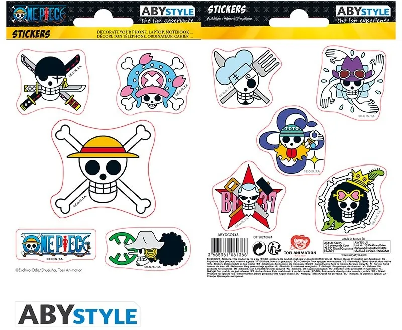 One Piece - Stickers 16x11cm Skulls Equipage Luffy