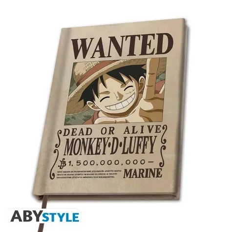 One Piece - Cahier A5 "wanted Luffy"