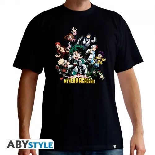 Mha - Tshirt "heros" Homme Black- Basic - Taille : Xxl