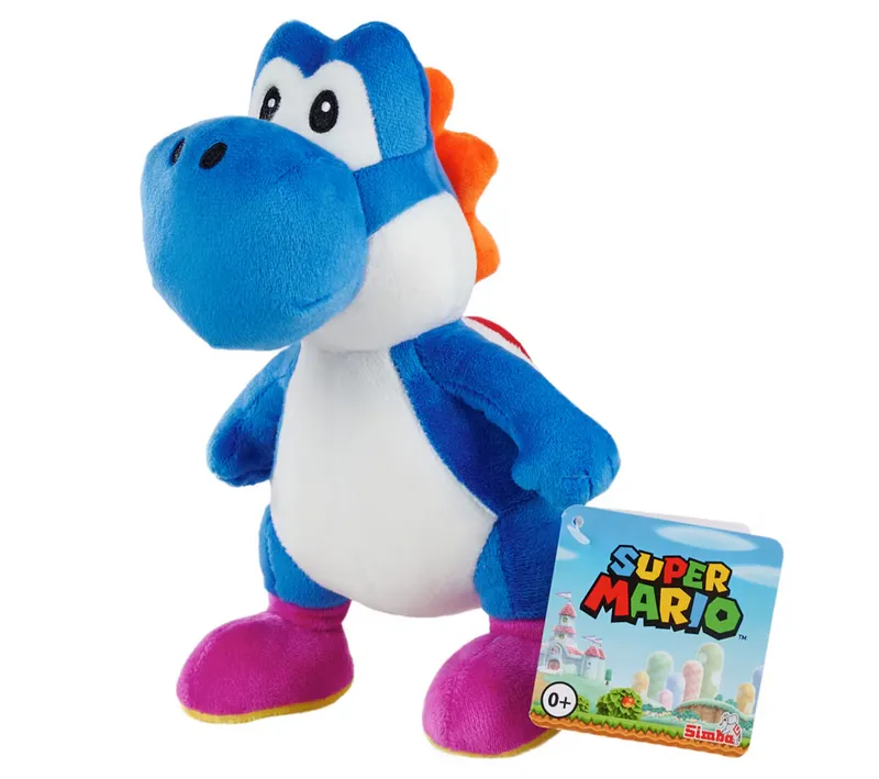 Nintendo Mario Peluches Yoshi Bleu Debout 20 Cm