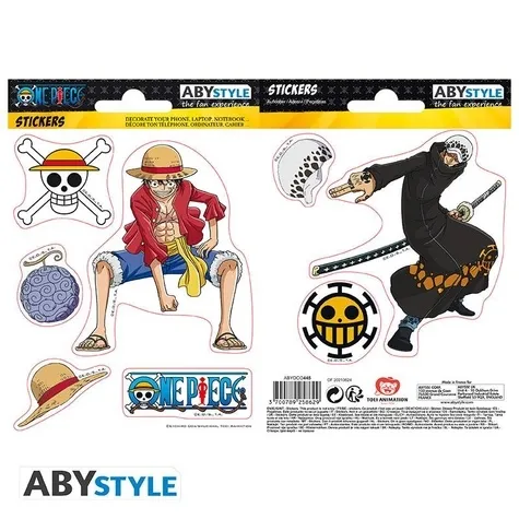 One Piece - Stickers - 16x11cm/ 2 Planches - Luffy & Law