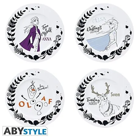 Disney - Set De 4 Assiettes - Reine Des Neiges 2 Heros