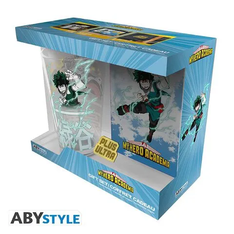 My Hero Academia - Pck Verre XXL + Pin's + Carnet "heros"