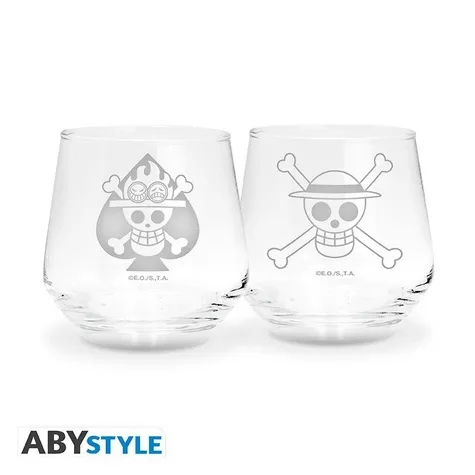 One Piece Set De 2 Verres Luffy & Ace