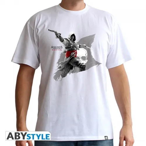 Assassin's Creed - Tshirt Edward Flag Homme White - Basic