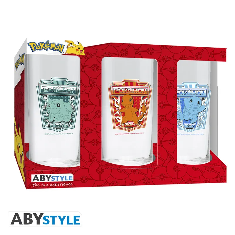 Pokemon Set De 3 Verres