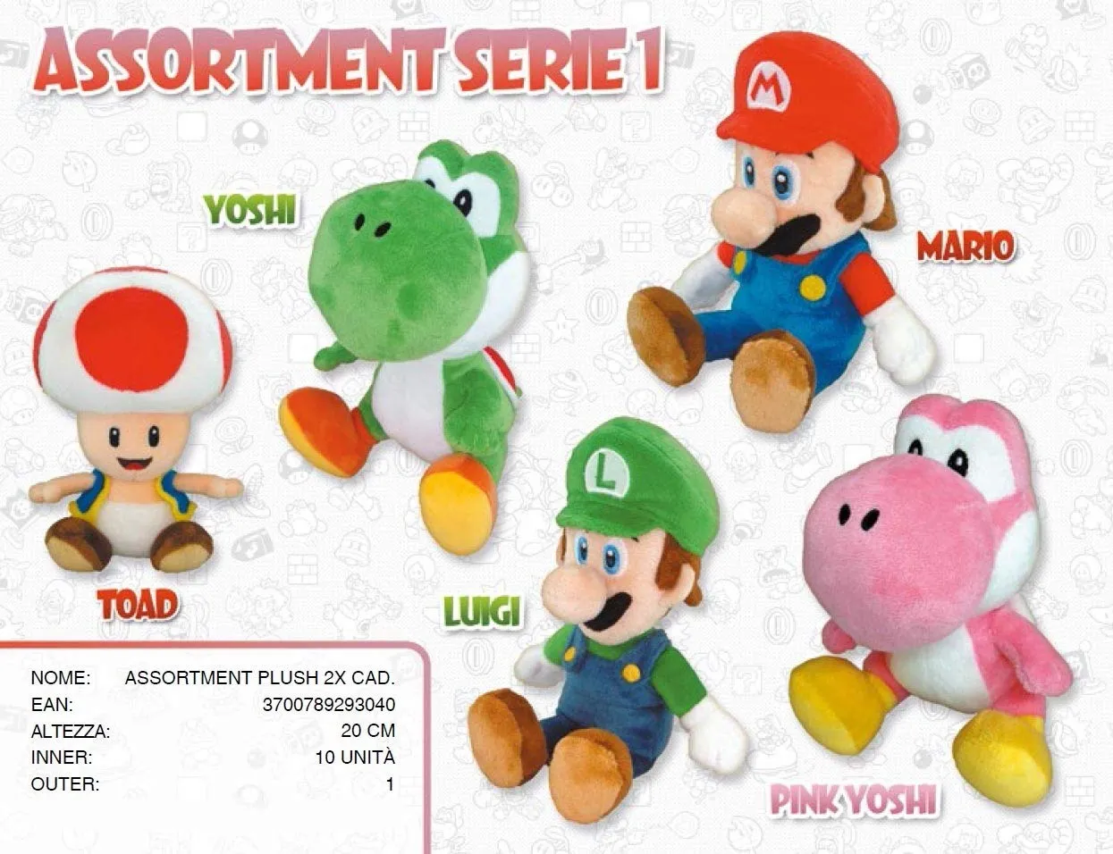 Nintendo - Peluche Mario Bros Sanei 20cm