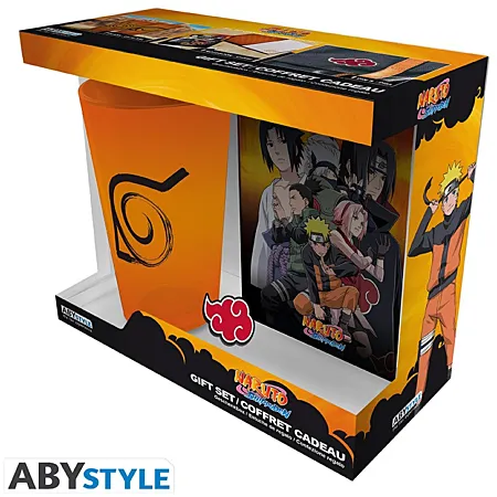 Naruto Shippuden - Pck Verre XXL + Pin's + Carnet "naruto"