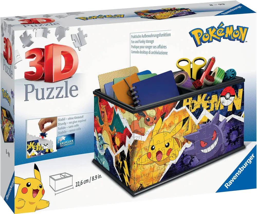 Pokemon Puzzle 3D Boite De Rangement (223 Pieces)