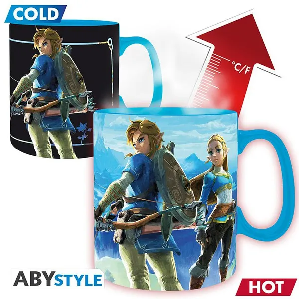 The Legend Of Zelda - Mug Heat Change - 460ml - Breath The Wild X2 The Legend Of Zelda - Mug Heat Change - 460ml - Breath The Wild X2